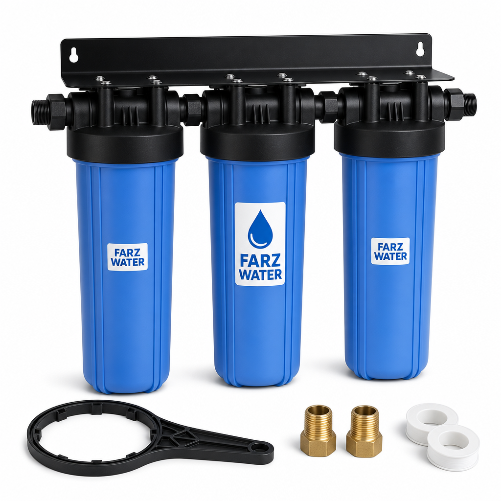 20 Inch 3-Stage Big Blue Water Filter Housing
