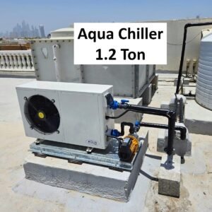 AQUA roof tank chiller installed on rooftop water tank in Muscat