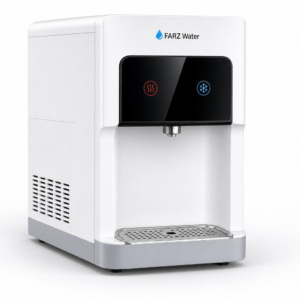 Countertop RO Water Cooler Dispenser Oman Muscat by Farz Water with hot and cold touch panel