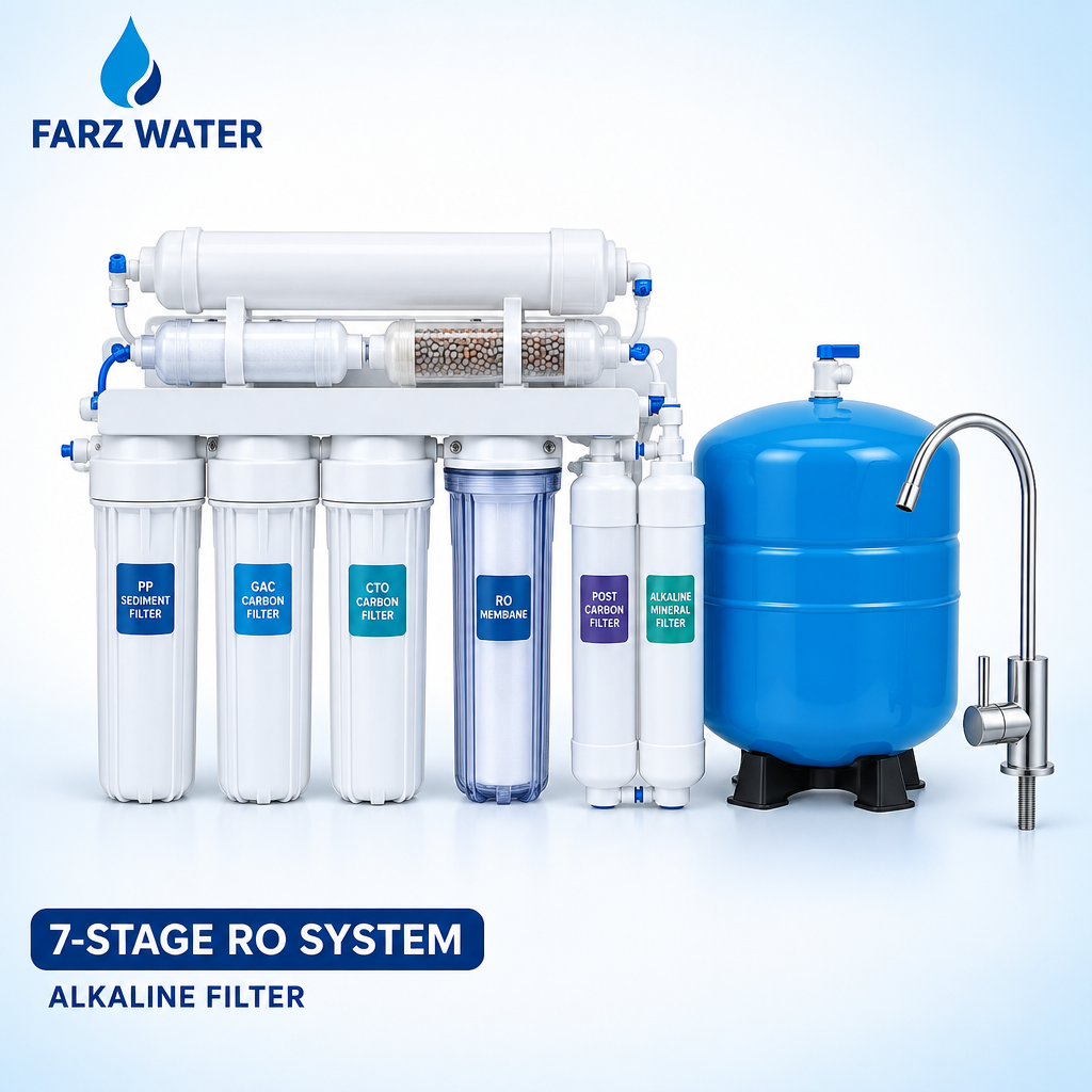 7 stage alkaline RO system in Oman by FARZ Water