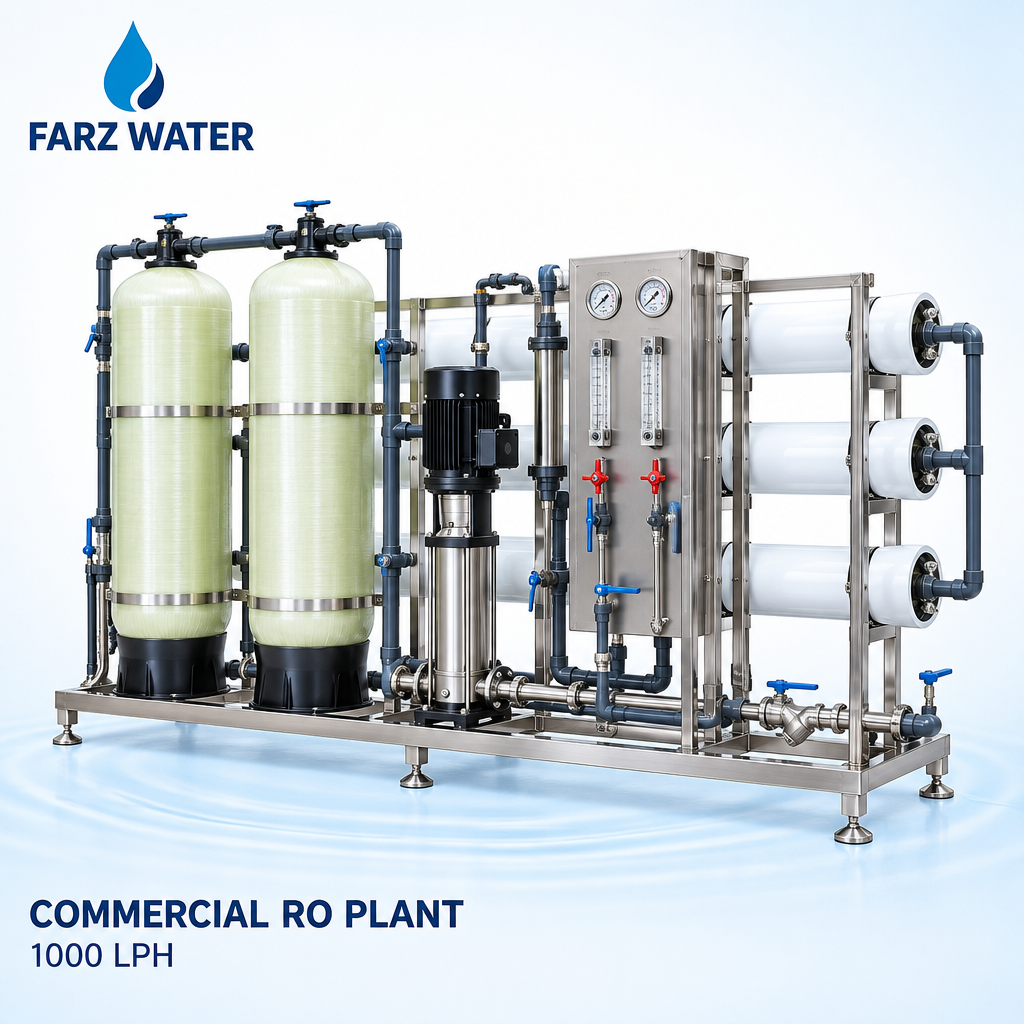 Commercial RO plant 1000 LPH in Oman by FARZ Water