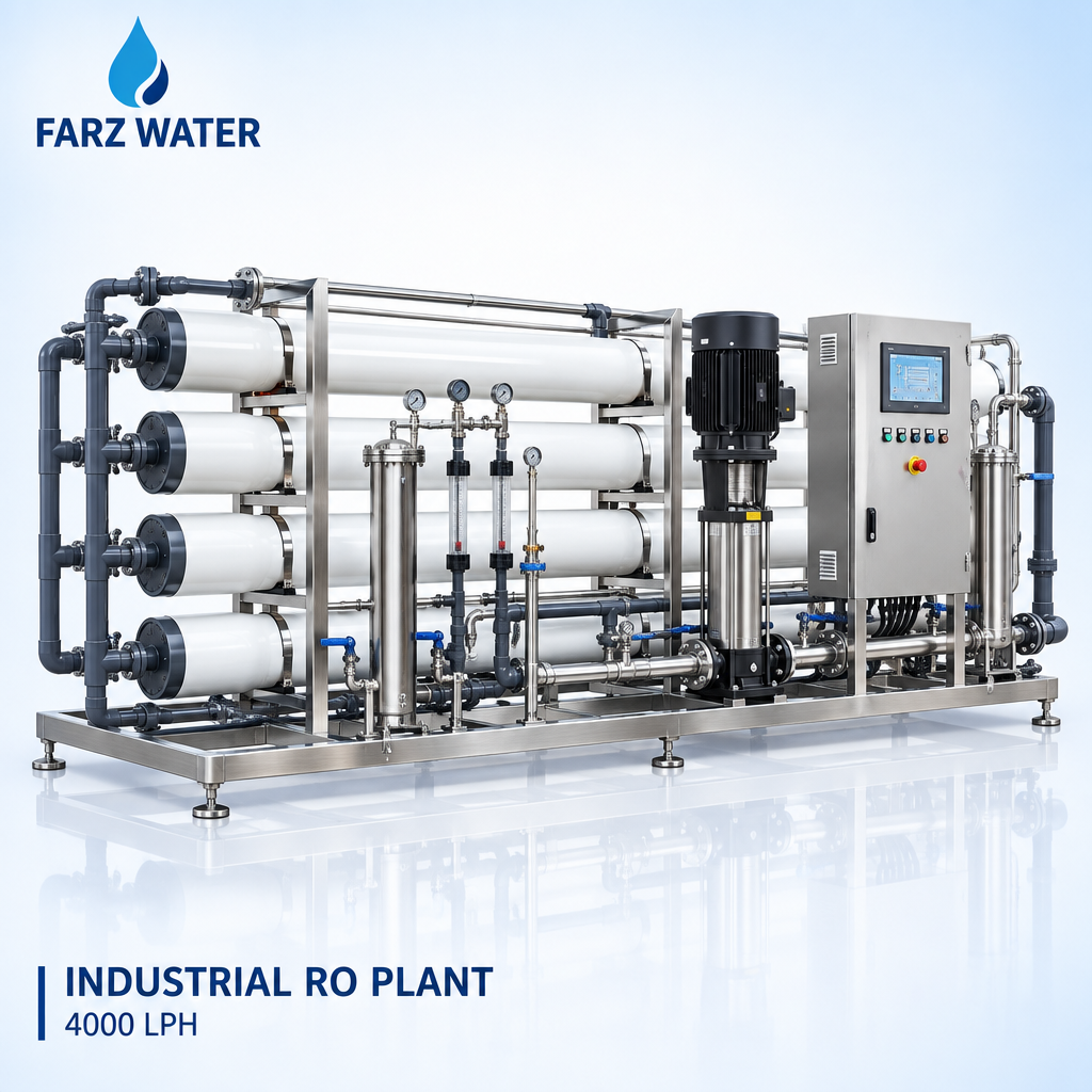 Industrial RO plant 4000 LPH in Oman by FARZ Water