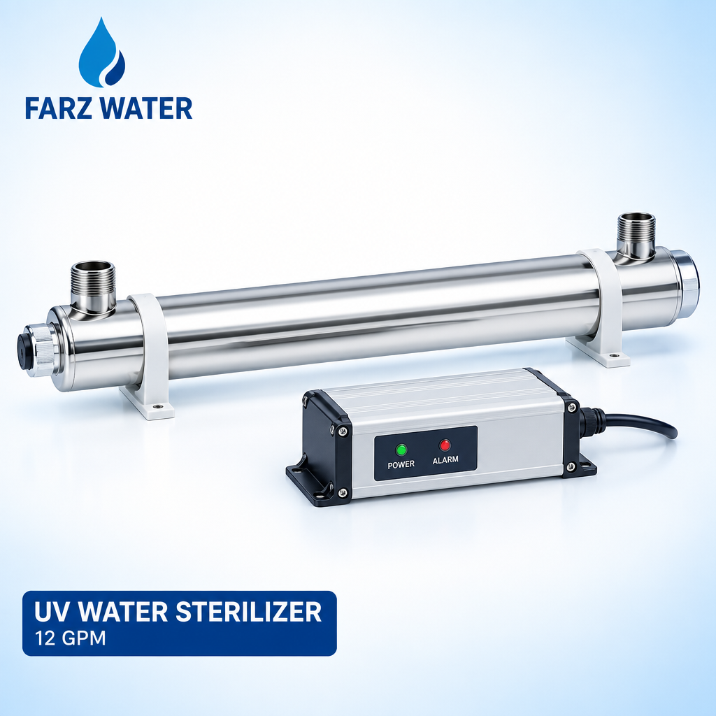 UV water sterilizer 12 GPM in Oman by FARZ Water