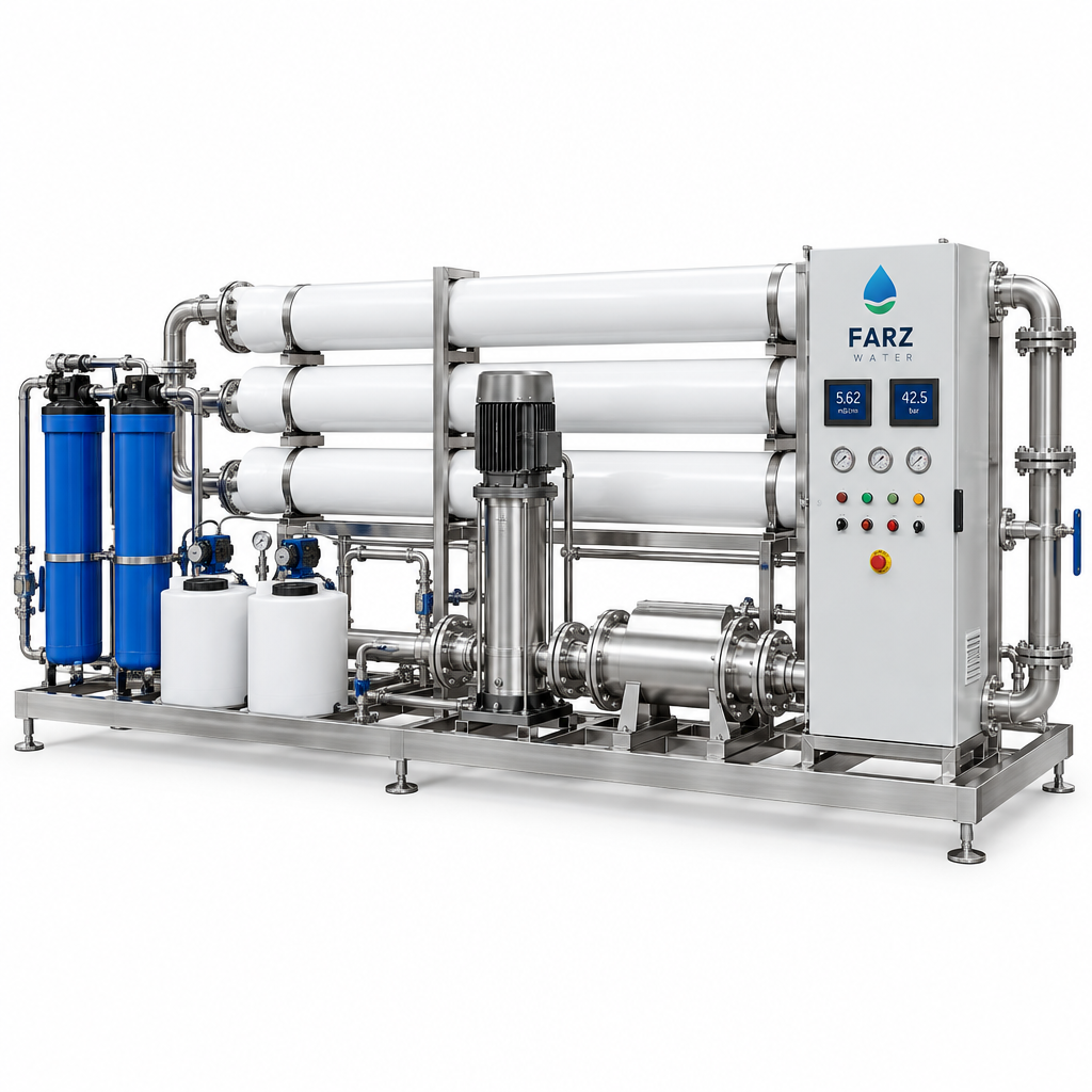 Seawater Desalination Plant SWRO unit with energy recovery from FARZ Water Oman