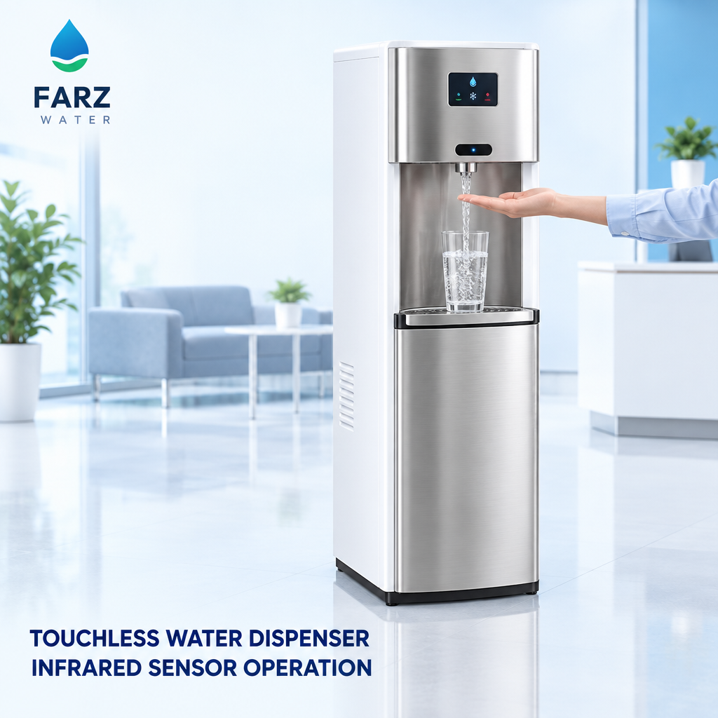 Touchless water dispenser Oman with infrared sensor operation from FARZ Water