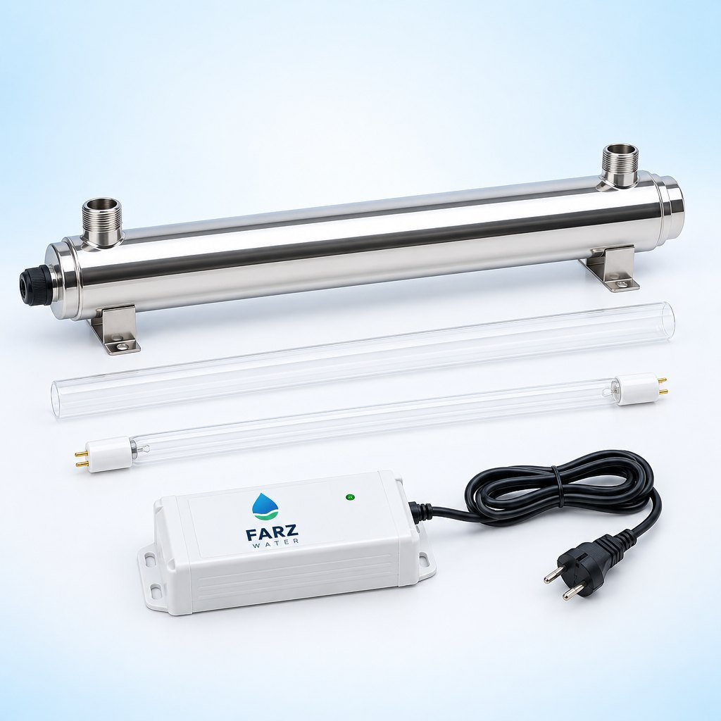 28W 12GPM UV Water Sterilizer with stainless chamber and ballast – Farz Water Oman
