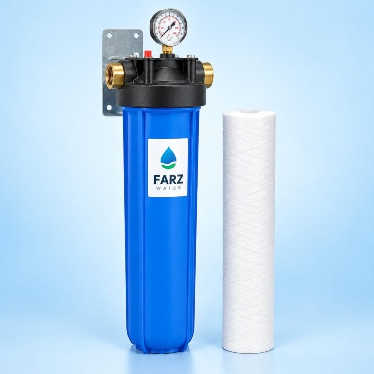 Big Blue Filter Housing 20 inch with pressure gauge and jumbo cartridge – Farz Water Oman
