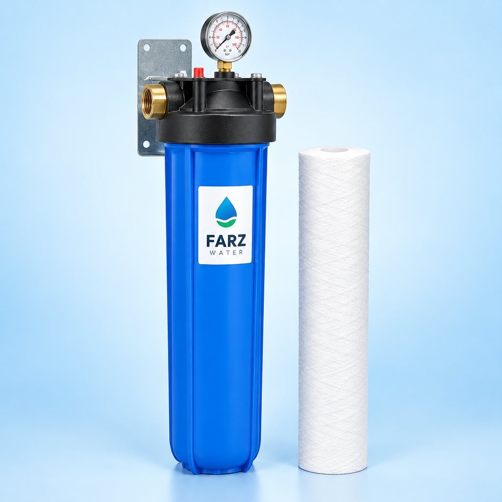 Big Blue Filter Housing 20 inch with pressure gauge and jumbo cartridge – Farz Water Oman