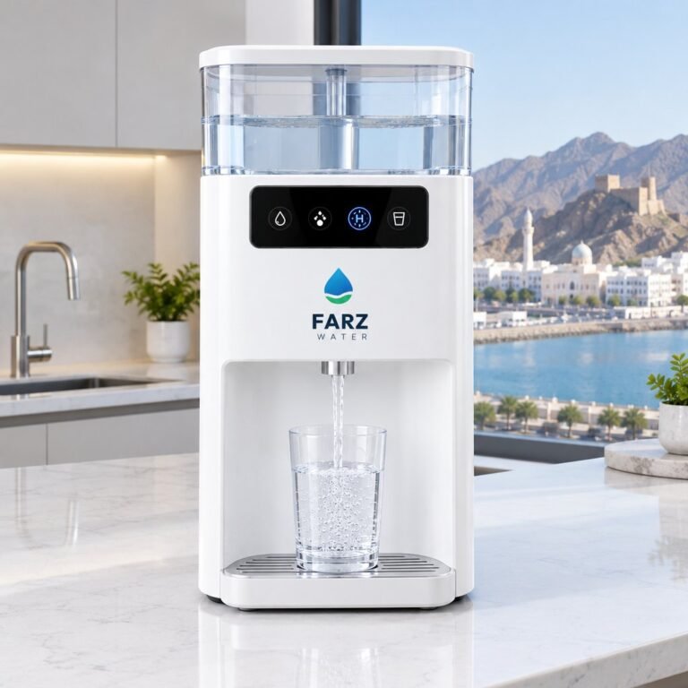 Countertop Hydrogen-Rich RO System on a kitchen counter in Muscat, Oman – Farz Water