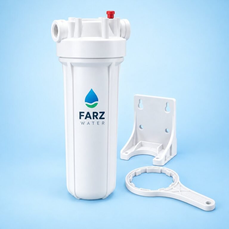 Filter Housing 10 inch Opaque white with bracket and wrench – Farz Water Oman
