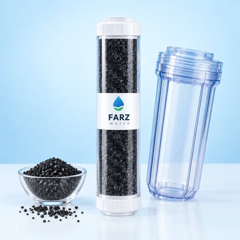 GAC Carbon Filter Cartridge 10 inch with coconut shell carbon granules – Farz Water Oman