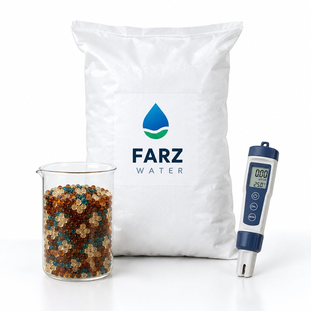 Mixed Bed DI Resin 25 Litre bag with colour-indicating resin beads – Farz Water Oman