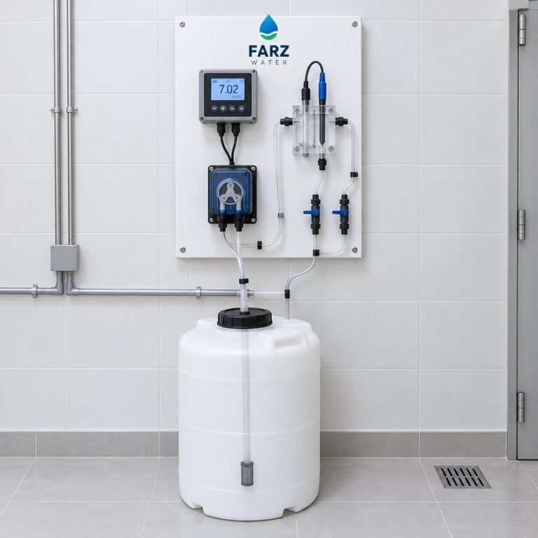 pH Correction Dosing System with controller, pump and tank in Oman – Farz Water