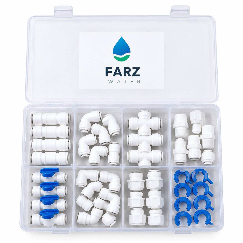 Quick Connect Fittings set for RO systems, 1/4 inch push-fit – Farz Water Oman