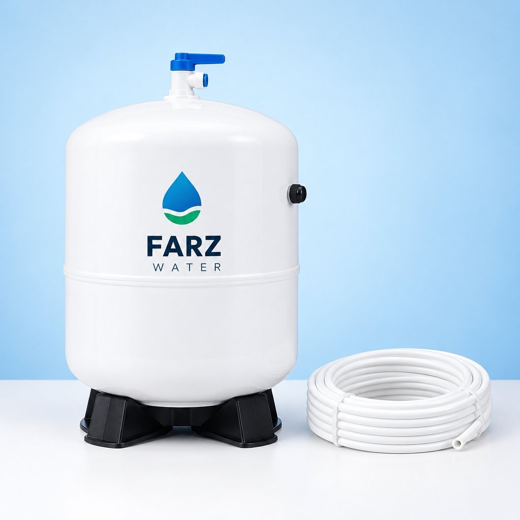 RO Pressure Tank 3.2 Gallon with tank ball valve – Farz Water Oman