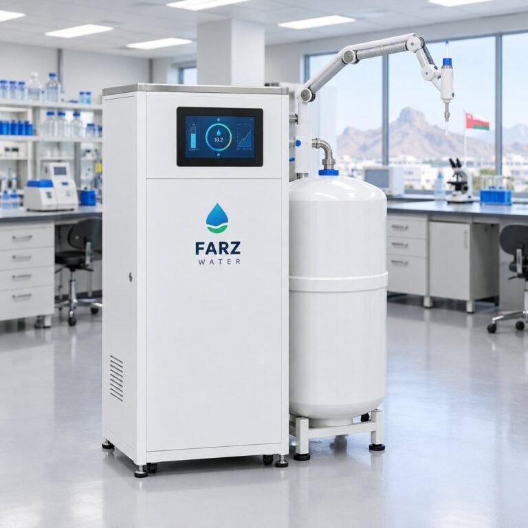 SCSJ-V 45 Lab Water Purifier in a hospital laboratory in Oman – Farz Water